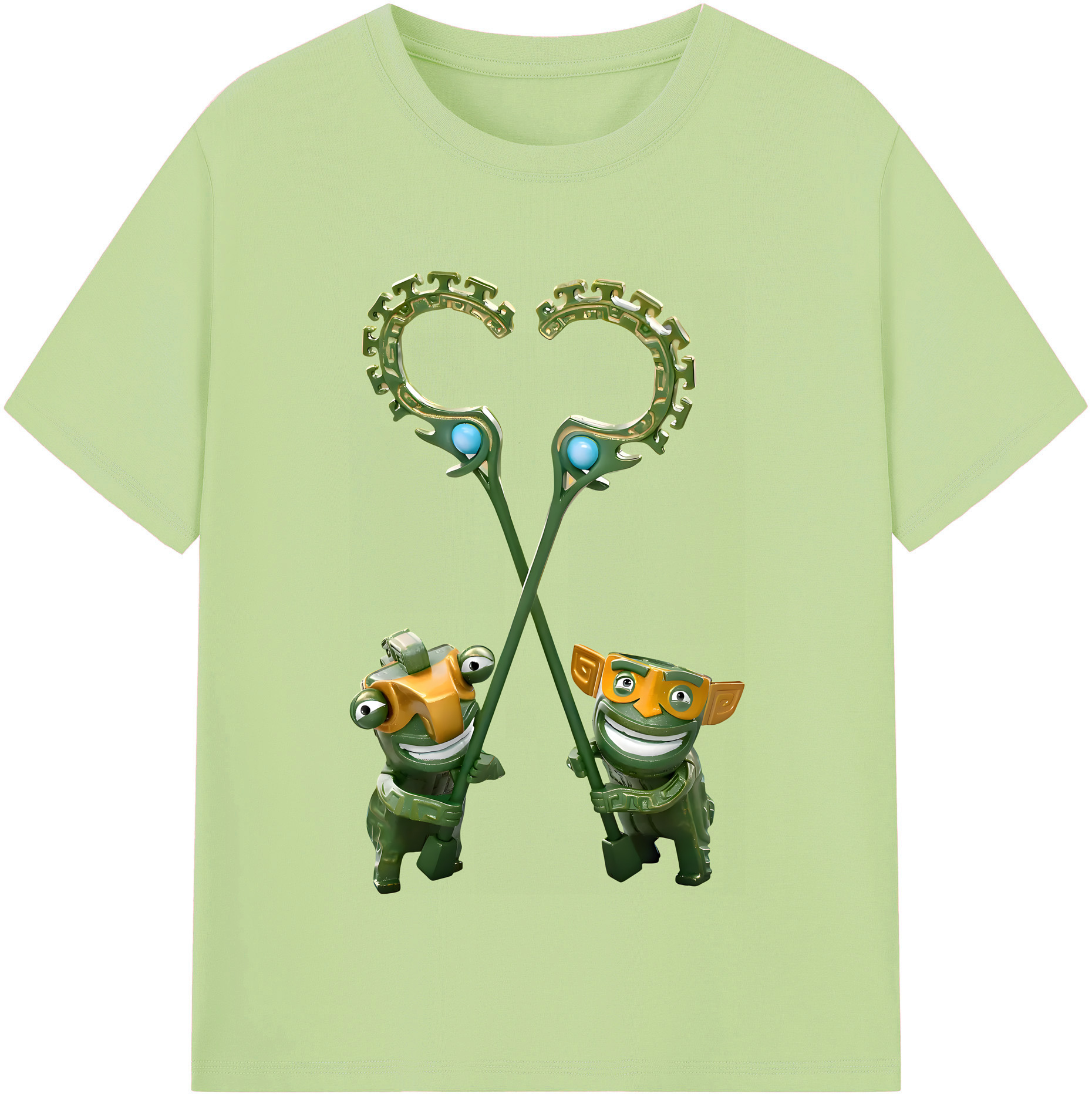 （画像用） Ne Zha 2 ナタ 魔童の大暴れ 綿100％半袖Tシャツ（フロントプリント）